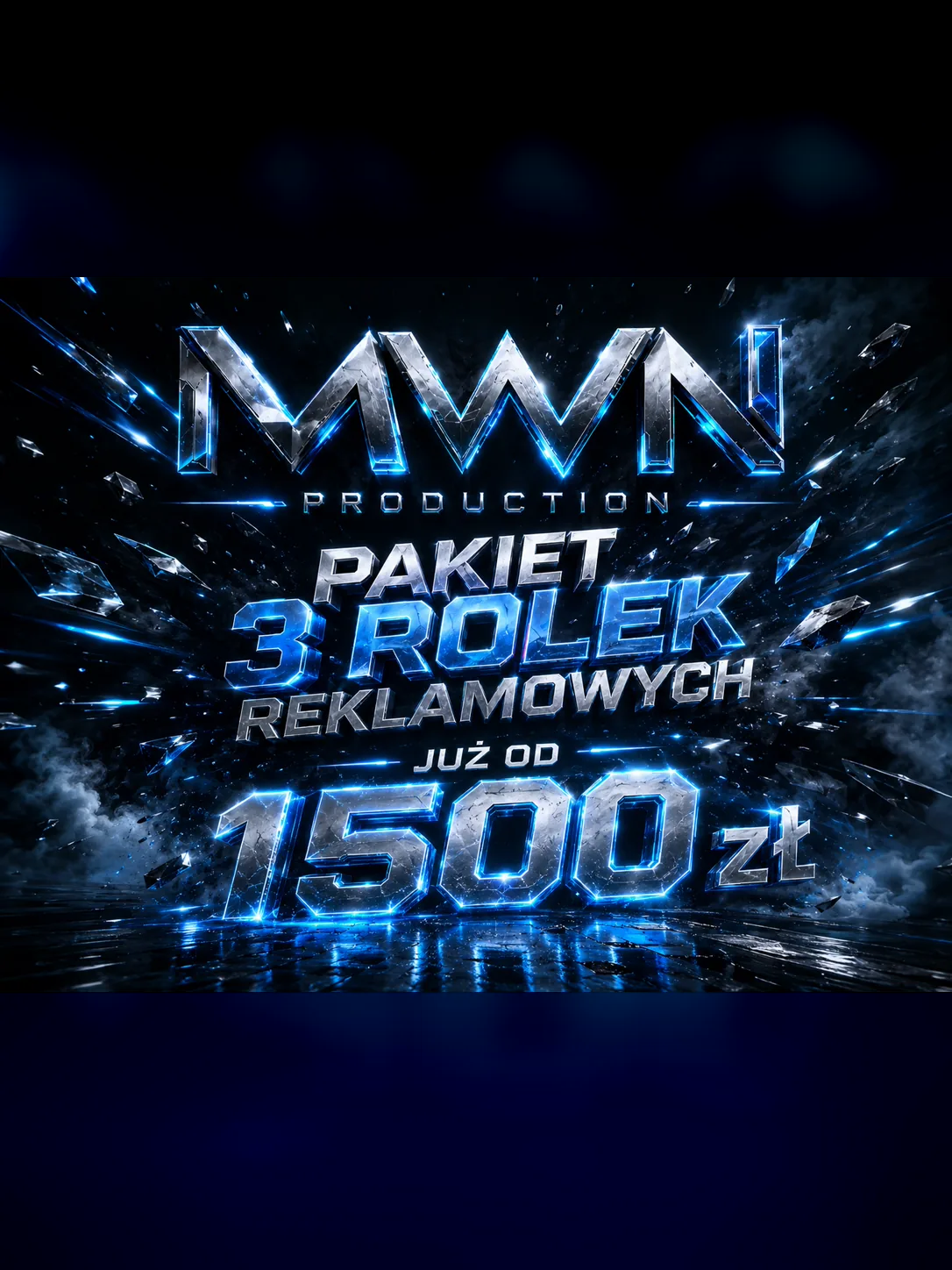 Pakiet 3 rolek reklamowych MWN Production już od 1500 zł.